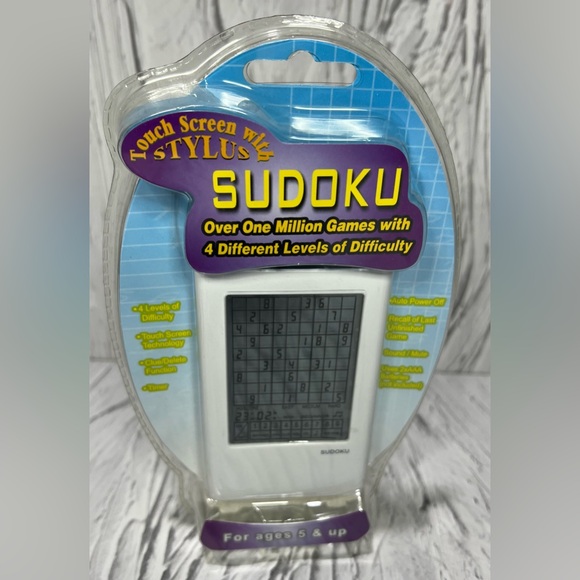 Sudoku Handheld Touch Screen & Stylus Over 1 Million Games - Brand New Sealed - Picture 1 of 4
